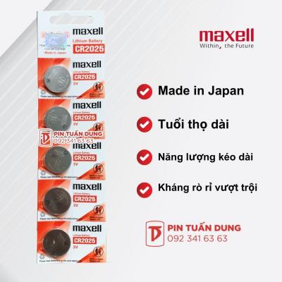 Vỉ 5 viên pin 3v Maxell CR2025