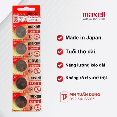 Vỉ 5 viên pin 3v Maxell CR2016 