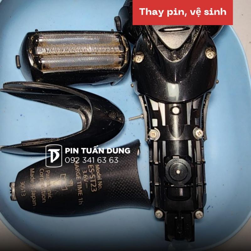 Thay pin + vệ sinh máy cạo râu Panasonic ES-ST23