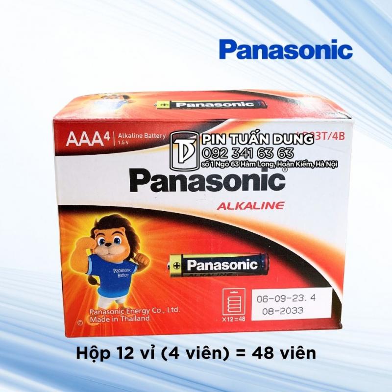 Hộp 12 vỉ (4 viên) pin đũa Panasonic Alkaline AA LR03T