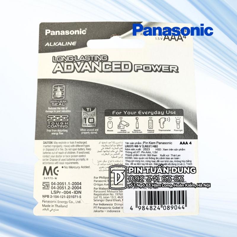 Pin đũa Panasonic Alkaline AAA LR03T (Vỉ 4 viên)