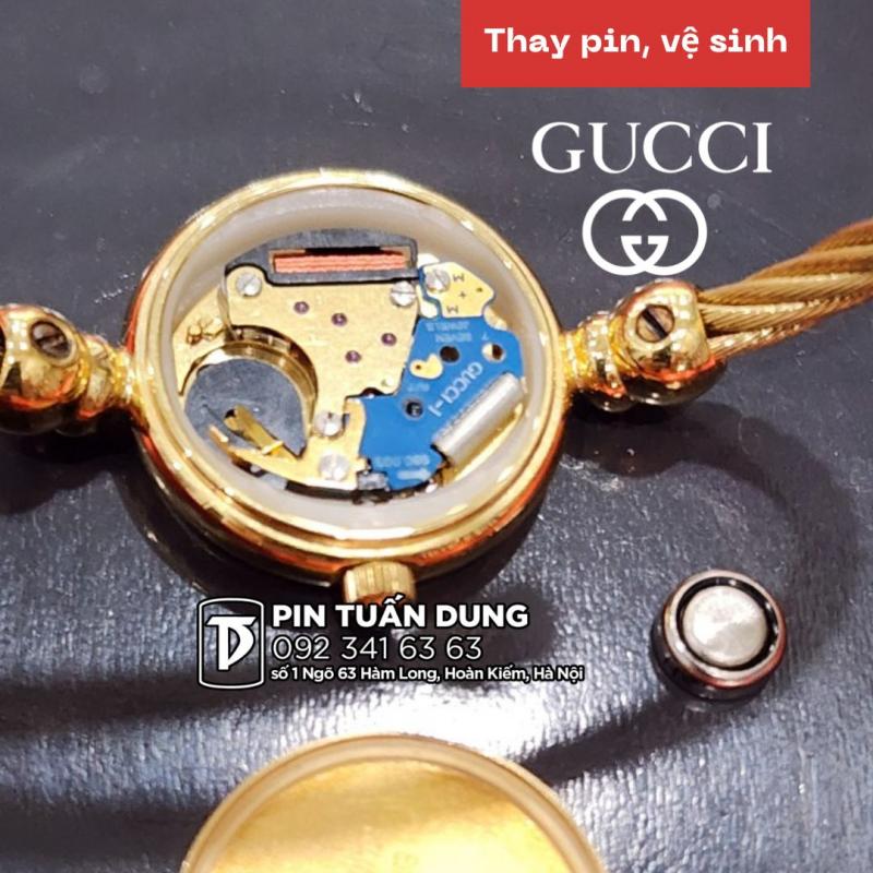Thay pin đồng hồ nữ Gucci 2700.2L Gold Plated Quartz Women 